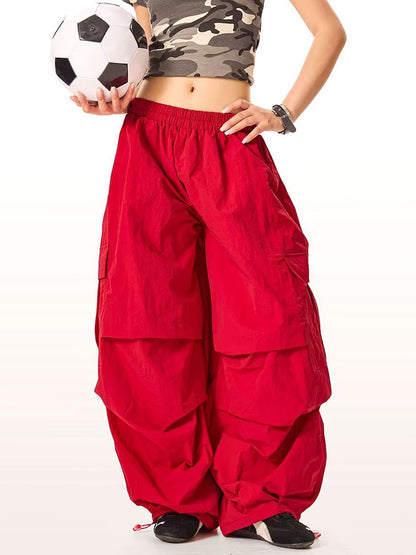 American-Style Casual Long Pants Summer Loose Fit, Large Pockets, Quick-Dry Pants for Men and Women, Couple Straight-Leg Casual Outdoor Pants
