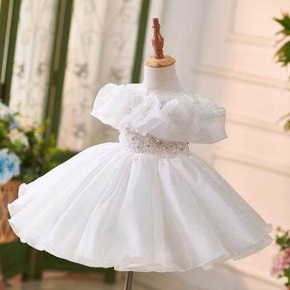 One Year Old Celebration Dress Light Luxury Minority High-end Flower Girl Wedding
