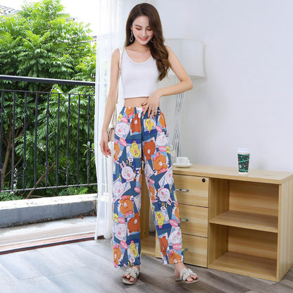 Fashion Loose Adult Fashion Breathable Women European and American Korean Style Hong Kong Style Japanese Beach Wide Leg Pants Women's Casual Pants