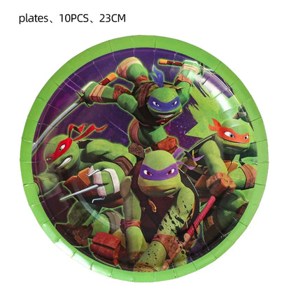 Cartoon Turtles Birthday Party Decorations Tableware Tablecloth Cup Plate Bag Napkins Balloon Baby Shower Turtles Party Favors