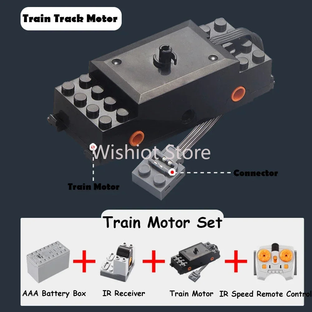 Legoeds-compatible MOC Technical Power Functions M Motor 8883 Modified Remote Control Power Group Train Lithium Battery Box 9686