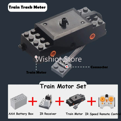 Legoeds-compatible MOC Technical Power Functions M Motor 8883 Modified Remote Control Power Group Train Lithium Battery Box 9686