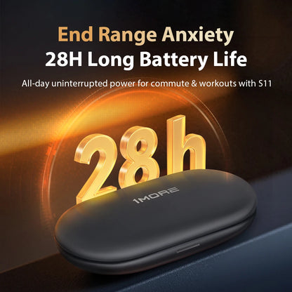 1MORE S11 Open-Ear Wireless Earphones Ultra-Thin Design Ear-Hook Earbuds Bluetooth V6.0 IPX5 28H Playtime