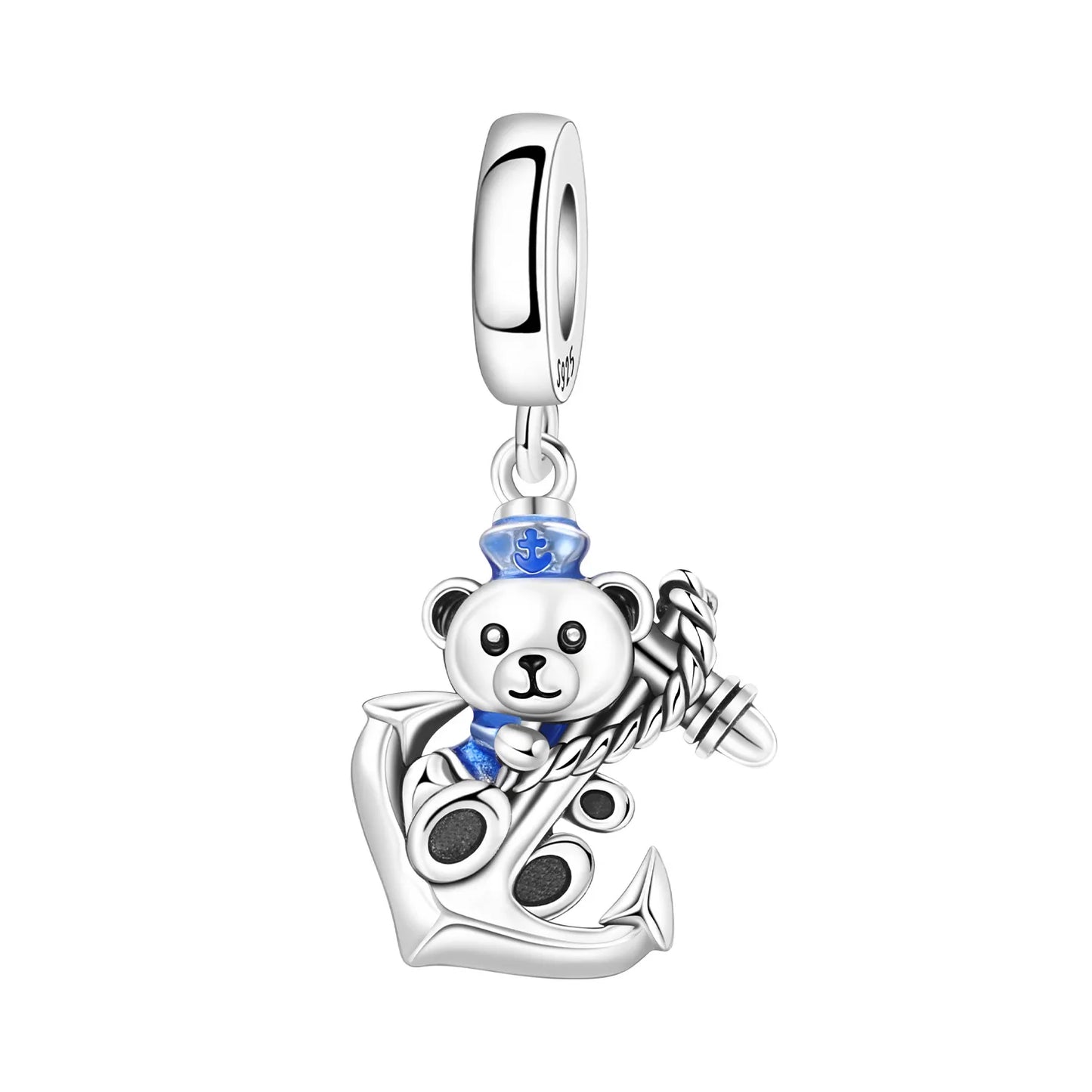 Hot Sale 925 Sterling Silver Dog Cat Cute Pet Animals Pendant Birthday Party Gift for Women Bangle Bracelet Necklace DIY Jewelry