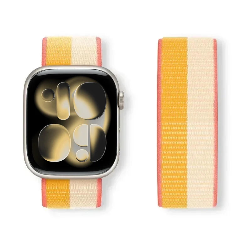 Nylon Loop for Apple Watch Band S11 46mm 40mm 44mm 45mm 42mm 41mm 49mm Smart Belt Bracelet for IWatch 11/10/9/8/7/6/SE/5/4 Strap