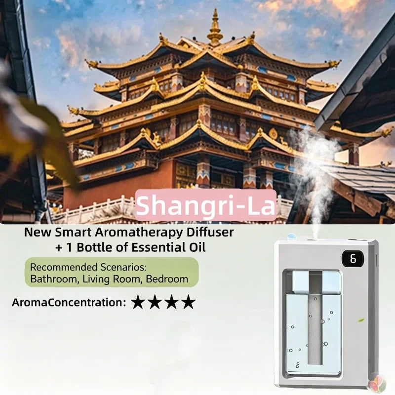 Aromatherapy Machine Air Freshener Six Adjustable Levels Long Battery Life Lasting Spreading Wider for Home Office Odor Removing