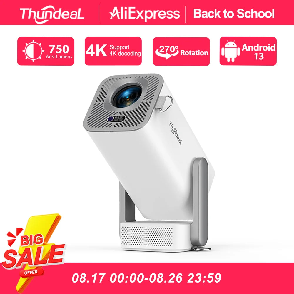 ThundeaL Full HD Projector TD80 Pro 1080P 2K 4K TD80Pro TD80W Upgrade WIFI Android Mini Beam Projector 3D LED Video Home Theater