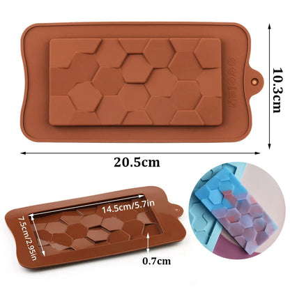 Chocolate Bar Mold Candy Jelly Pudding Silicone Mold Baking Tool