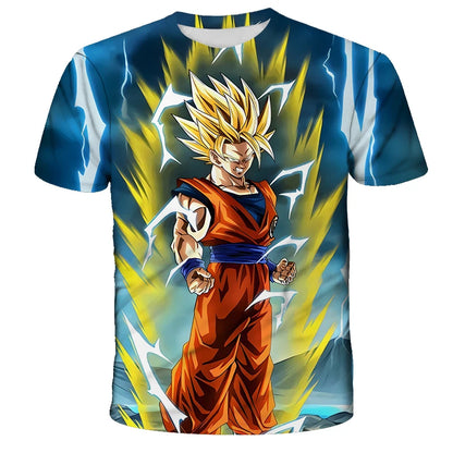 Anime Dragon Ball Son Goku 3D Print Kids T Shirt Summer Fashion Casual