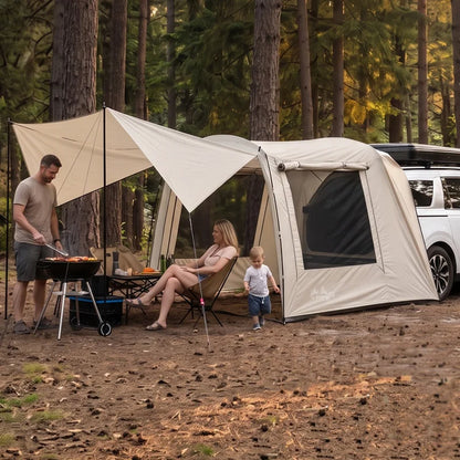 Lohascamping Car box docking tent  Portable Waterproof SUV Tail Tent 3-4 people Dome tent Sunshade Tunnel style tent,Large tent,
