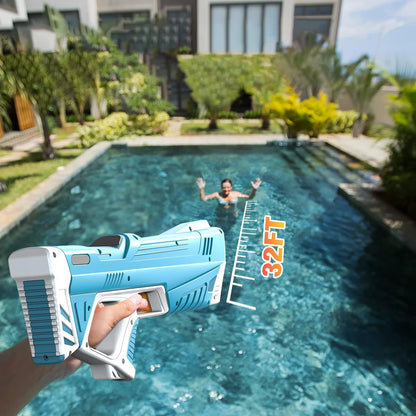 Electric Water Gun Auto Suction 32ft Range Pool Beach Outdoor Party High-Speed Burst