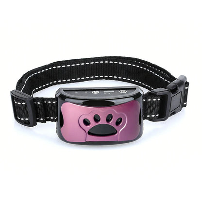 Intelligent Electric Ultrasonic Stop Barking Vibration Anti Bark Collar Stop Bark Training Collar for Dogs Stopper USB Charging
