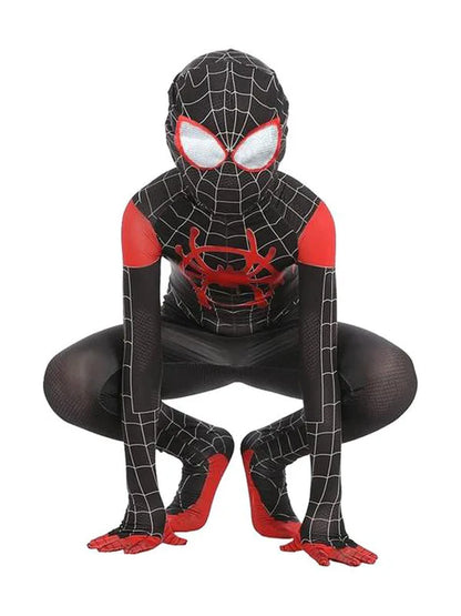 Spiderman Zentai Costume Anime Superhero Miles Morales Spider Man Cosplay Costume Bodysuit Halloween Costume for Kids Boy Adult