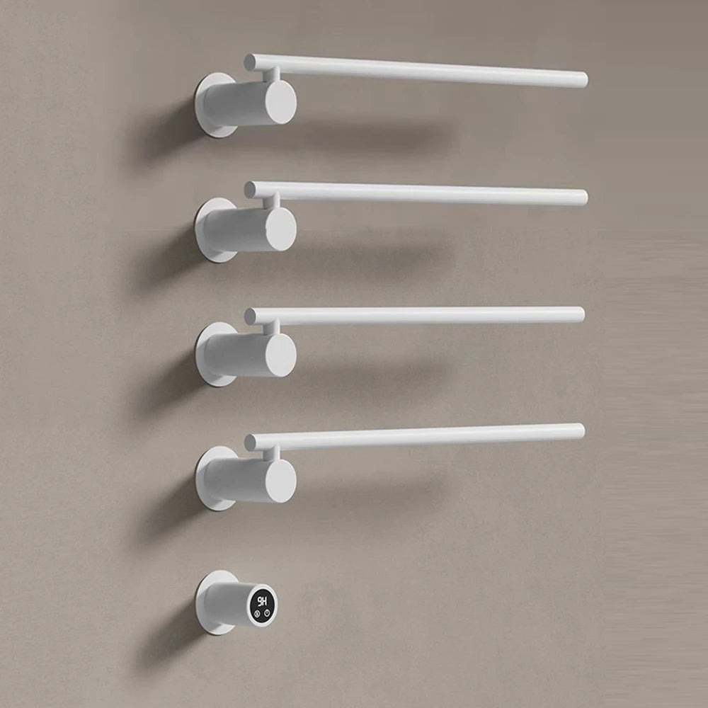 Smart Heated Towel Rack,Bathroom Towel Warmer with Timer, Adjustable Temperature, Rotating Bars,Towel Dryer,Bathroom Towel Rail