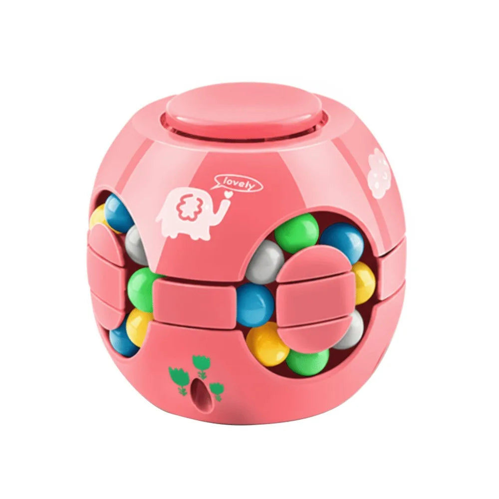 Funny Plastics Magic Bean Cube Spinner Finger Gyro 3D Rotating Ball Rotating Ball Stress Relief