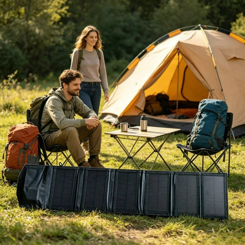 Backpack Carry Portable Foldable Waterproof Solar Charger 25W 100W Dual USB Solar Panel Power Supply Outdoor Camping Emergency