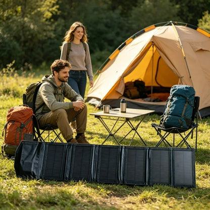 Backpack Carry Portable Foldable Waterproof Solar Charger 25W 100W Dual USB Solar Panel Power Supply Outdoor Camping Emergency