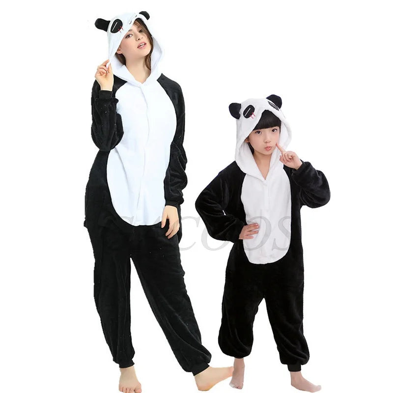 Kids Capybara Onesies Adults Sleepwear Women Men Flannel Cartoon Animal Pajamas Chidlren Christmas Family Performance Jumpsuit