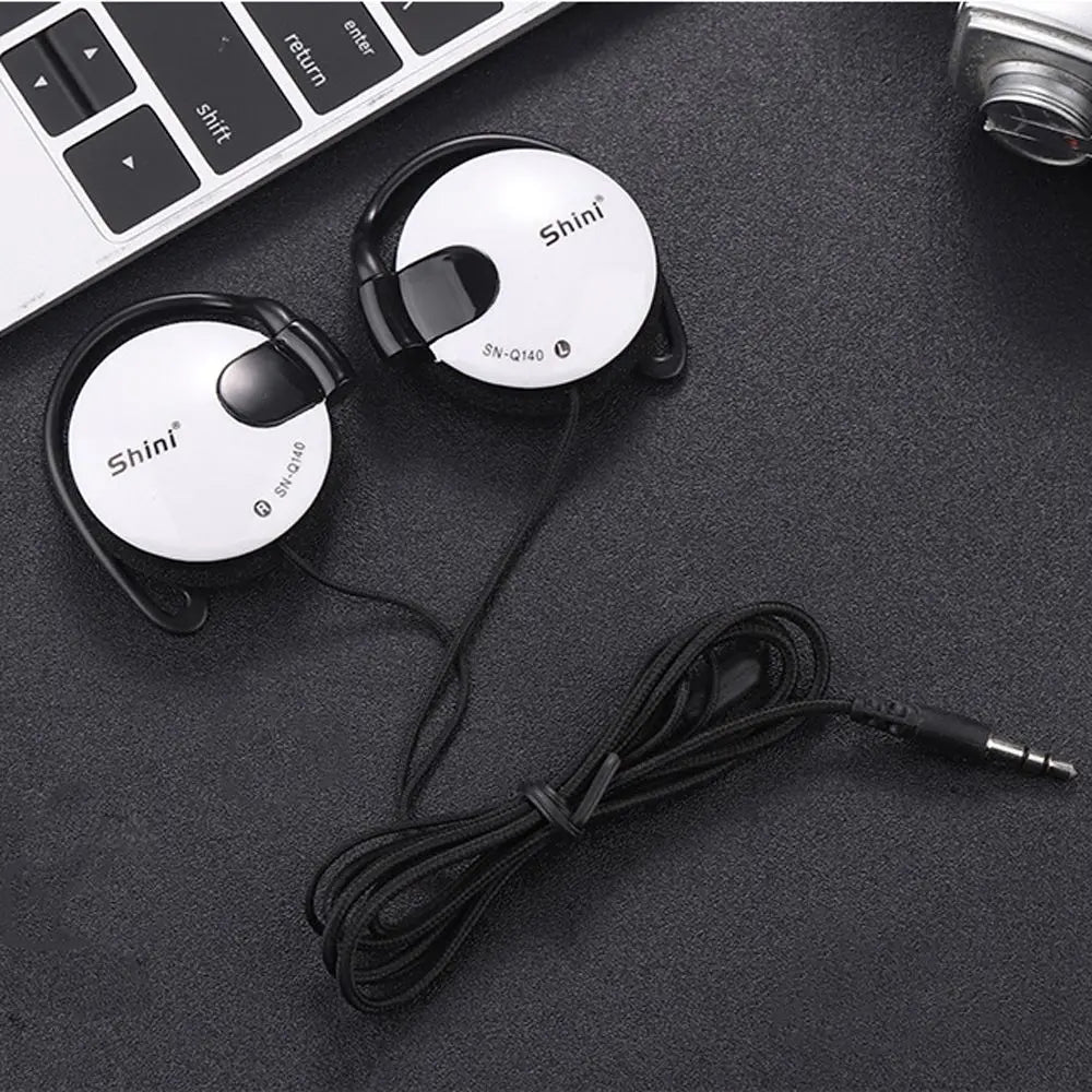 For Phone Wired Earpiece 3.5mm Sport Headset Earphone Headphone Ear Hook