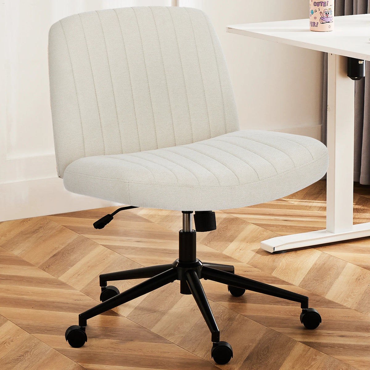 MCQ Armless With Wheel Ergonomic Gaming Office Chair with Adjustable Height 360° Swivel Gaming Racing Chair For Home Office