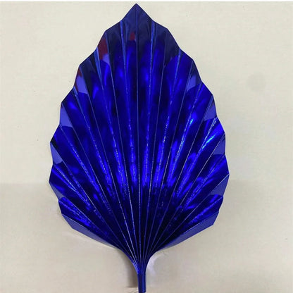 2PCS Happy Birthday Cake Toppers Glittery Palm Spear Gold Silver Folding Fan DIY Kids Party Cake Topper Wedding Decoration