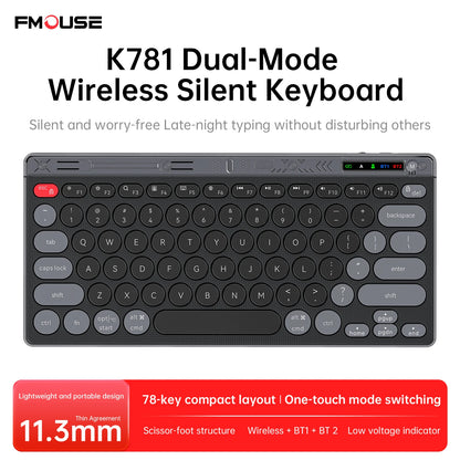 Bluetooth Wireless Keyboard Mouse Set Laptop Silent Button Charging Portable Mini Wireless Keyboard Office Typing