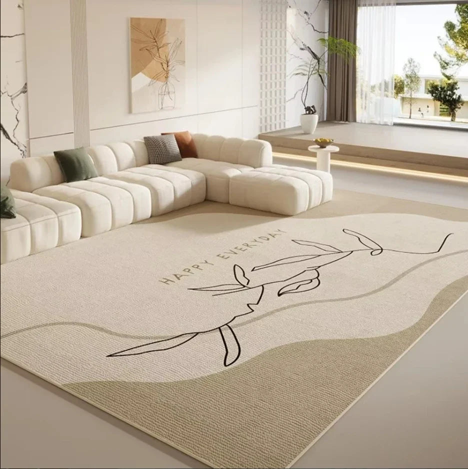 VIKAMA Simple And Light Luxury Living Room Carpet, Bedroom Anti-Slip And Anti-Stain Sofa, Coffee Table Carpet, Home Decoration