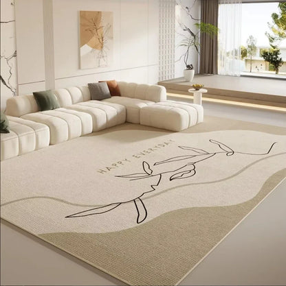 VIKAMA Simple And Light Luxury Living Room Carpet, Bedroom Anti-Slip And Anti-Stain Sofa, Coffee Table Carpet, Home Decoration