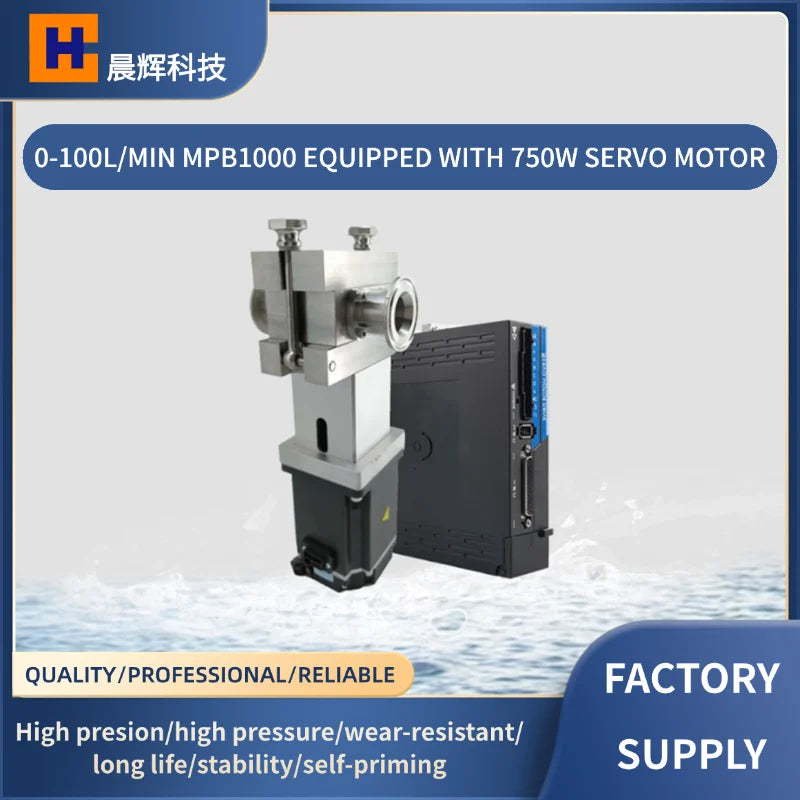 High Viscosity liquid Gear Micro Pump Meter Food Grade Oil Honey Milk Juice Pump Cream Transfer Gear Pump With 750W Servo Motor
