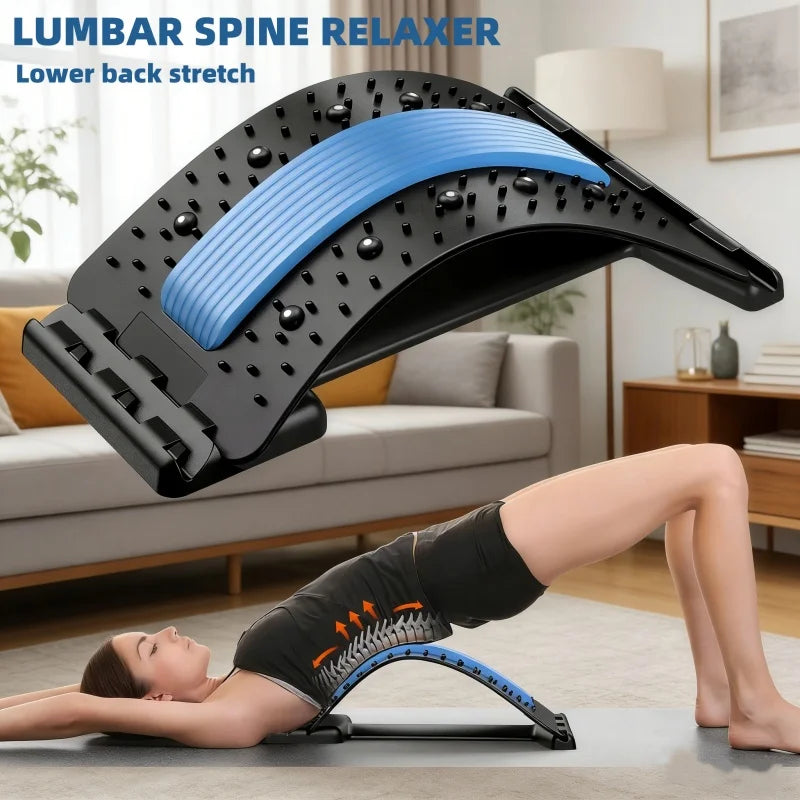 Back Massage Muscle Relaxation Stretcher, Back Stretching  Relaxation Massage Pad, Lumbar Support Stretcher, Pain Relief