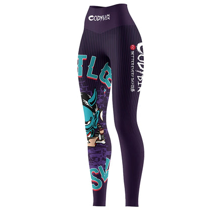 2025 Cody Lunidn Fashion Cartoon Printing Clothes for Women MMA Fighting Running Sports Rash Guard Wear Resistant 4-Piece Sets