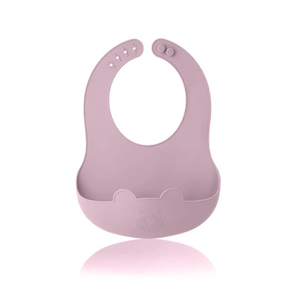 Cute Silicone Baby Bib (Unisex) – Ultra-Lightweight, Foldable Travel Bib. BPA-Free, Soft, and Durable Silicone Bib