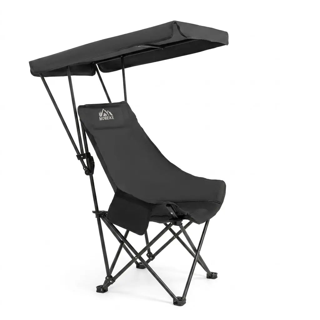 2026 New Camping Chair with Shade Detachable Outdoor Folding Chair with Sun Shelter Umbrella Adjustable Canopy Cover Foldable