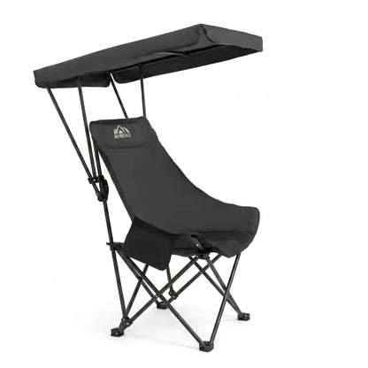 2026 New Camping Chair with Shade Detachable Outdoor Folding Chair with Sun Shelter Umbrella Adjustable Canopy Cover Foldable