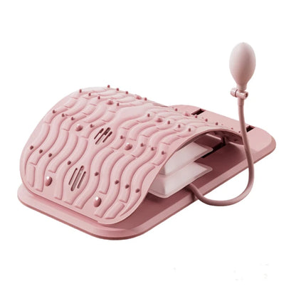 Lower Back Massager Stretcher Adjustable Manual Airbag Lumbar Tractor Ergonomic Lumbar Support Board Ergonomic Lumbar Support Board Comfortable Acupressure Points Ergonomic Design