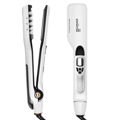 Best Seller Wide Plate Steam Hair Straightener Temperature Controlled Perm Negative Ions Do Not Hurt Hair Ceramic Plate Straight