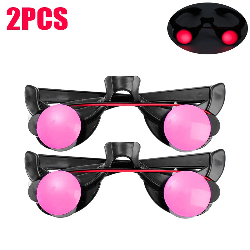 Halloween LED Luminous Glasses Carnival Party Cosplay Prop Horror Red Eye Glasses Glow in The Dark Halloween Party Creative Gift