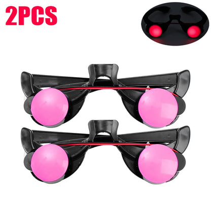 Halloween LED Luminous Glasses Carnival Party Cosplay Prop Horror Red Eye Glasses Glow in The Dark Halloween Party Creative Gift