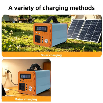 200W Power Station 220V Solar Generator Outdoor Portable Solar Power 76.8Wh/192Wh LiFePo4 Battery for Camping Travel RV Home