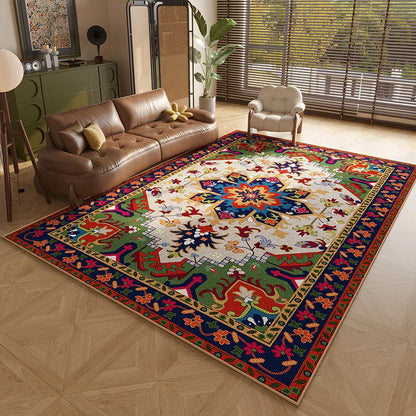 Persian Style Carpets for Living Room Anti-slip Cloakroom Rug American Bedroom Decor Retro Carpet Washable Study Soft Floor Mat