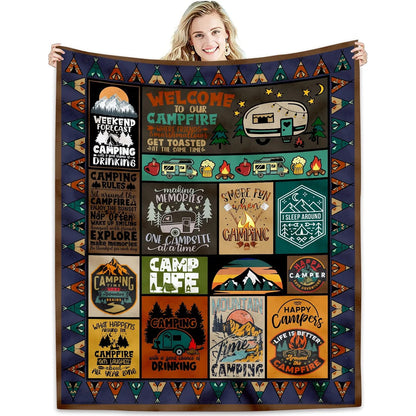 Camping Blanket for Camping Enthusiasts, Creative Gifts for Men or