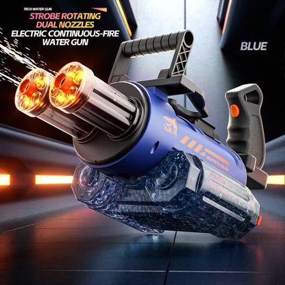 AI Voice Control Electric Gatling Water Gun High Pressure Shooting Summer Outdoor Battle Toy Kids Boys Holiday Gift