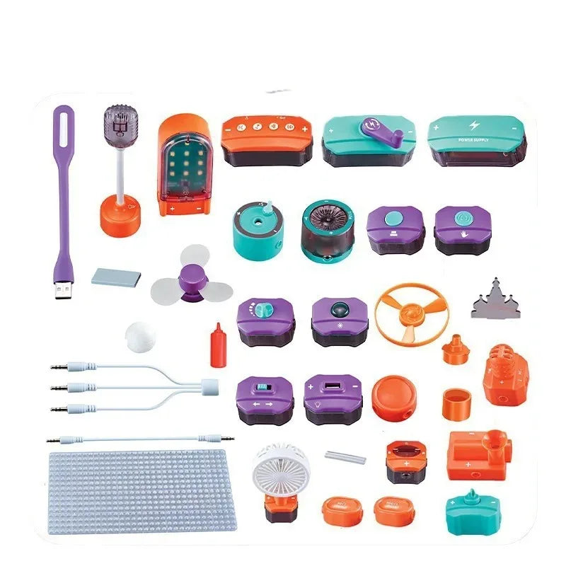 DIY Electronic Circuit Building Blocks - Kids Science Experiment Toy, Boost Children's Thinking Skills