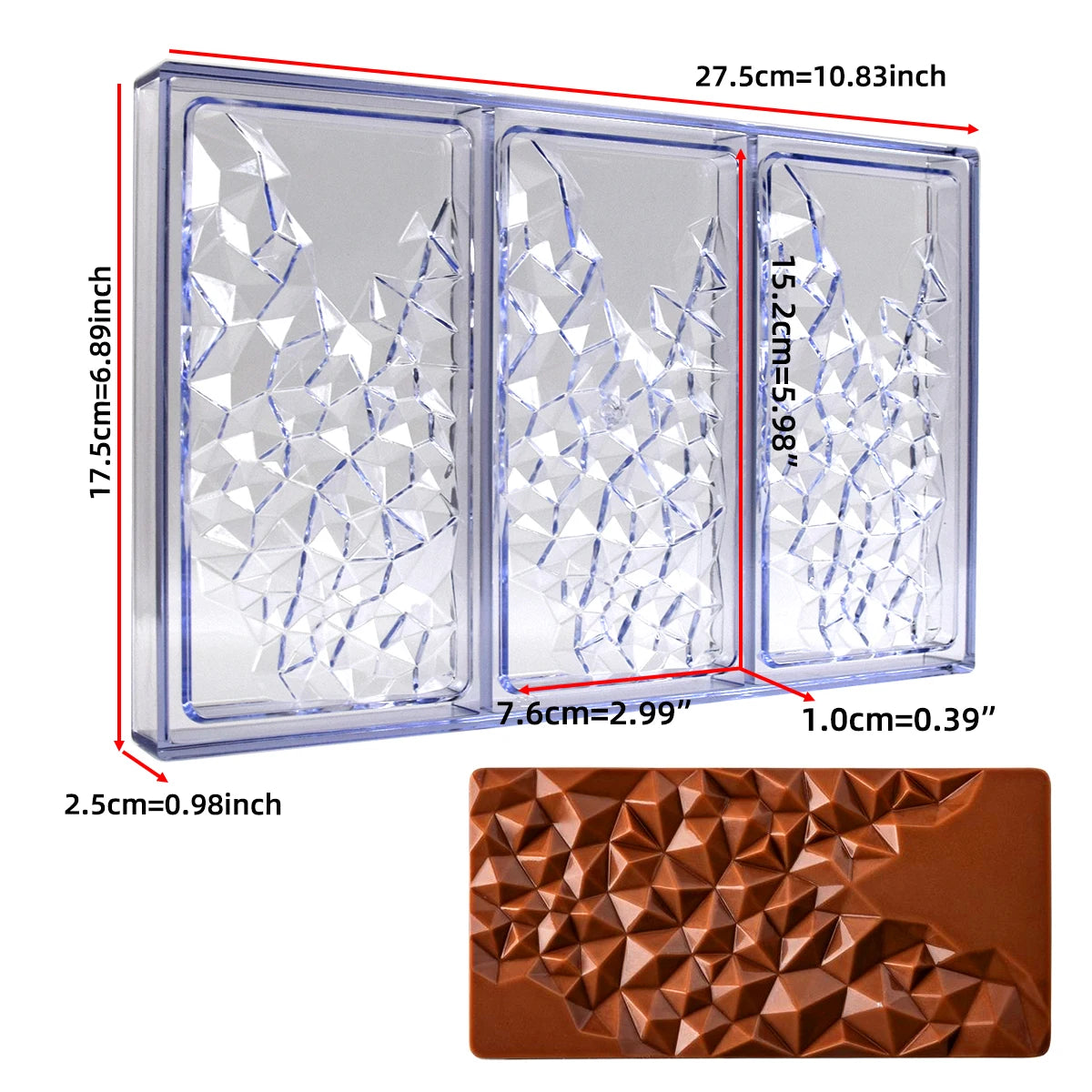 Polycarbonate Chocolate Mould Professional Molds for Candy Bonbons Bar Acrylic Mold Confectionery Baking Pastry Bakery Utensils
