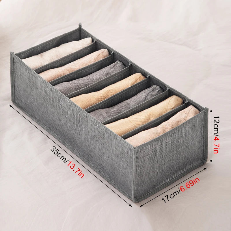 Jeans Pants Storage Box Wardrobe Clothes Organizer Cabinet Drawer Separator Underwear Socks T-Shirt Storage Organizers