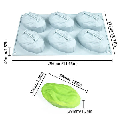 DIY Silicone Mold Nut-Shaped Pistachio/Almond/Pecan/Coffee Bean Mousse Mold Candles Chocolate Ice Mould Kitchen Cake Decor Tool