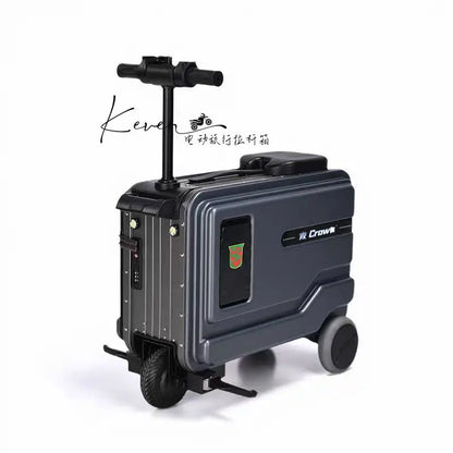 20-inch Electric Luggage Smart Ride-On Suitcase for Two, Trendy Travel Suitcase with Skateboard Function