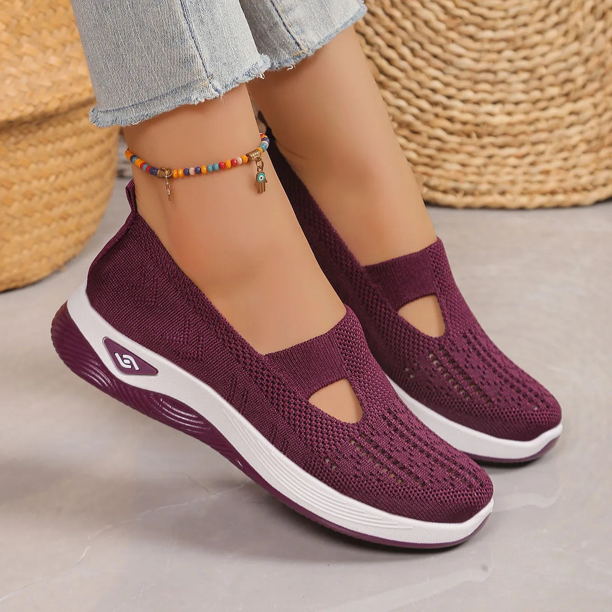 Fashion New Women's Sports Shoes, Fashionable, Breathable, Lightweight, Non-slip, Wear-resistant, Casual Sports Shoes, Flat Shoe