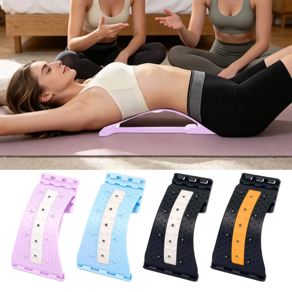 Lower Back Stretcher Back and Waist Stretching Equipment, Yoga Fitness, Waist Stretching Massager, Back relaxation device