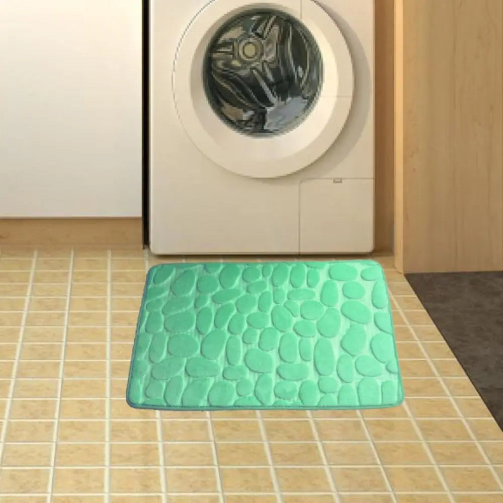 Cobblestone Embossed Bath Mat Non-slip Carpets Water Absorption Washable Bathtub Floor Rug Shower Doormat Bathroom Decor